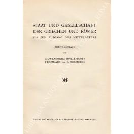 Staat und gesellschaft der Griechen und Romer bis zum ausgang des mittelalters - copertina