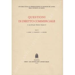 Questioni di diritto commerciale. Studi di G. Rosso - E. Simonetto - E. Maschio - copertina