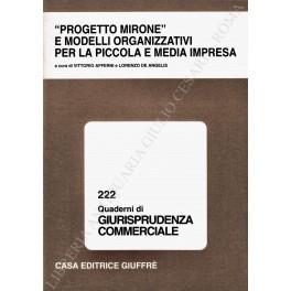 Progetto Mirone" e modelli organizzativi per la piccola e media impresa" - copertina