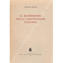 Il matrimonio nella Costituzione italiana - Stefano Riccio - copertina
