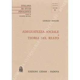 Adeguatezza sociale e teoria del reato - Giorgio Gregori - copertina