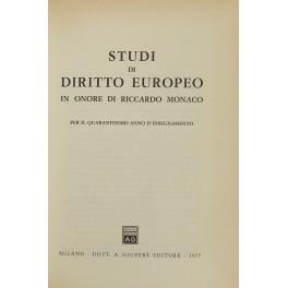 Studi di diritto europeo in onore di Riccardo Monaco per il quarantesimo anno d'insegnamento - copertina