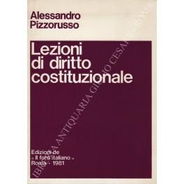 Lezioni di diritto costituzionale - Alessandro Pizzorusso - copertina