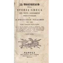 Il compendio della storia greca recato in italiano da F. Francesco Villardi - Oliver Goldsmith - copertina