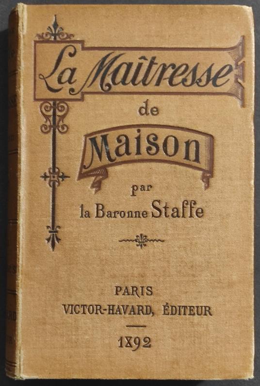 La Maitresse de Maison par La Baronne Staffe - copertina