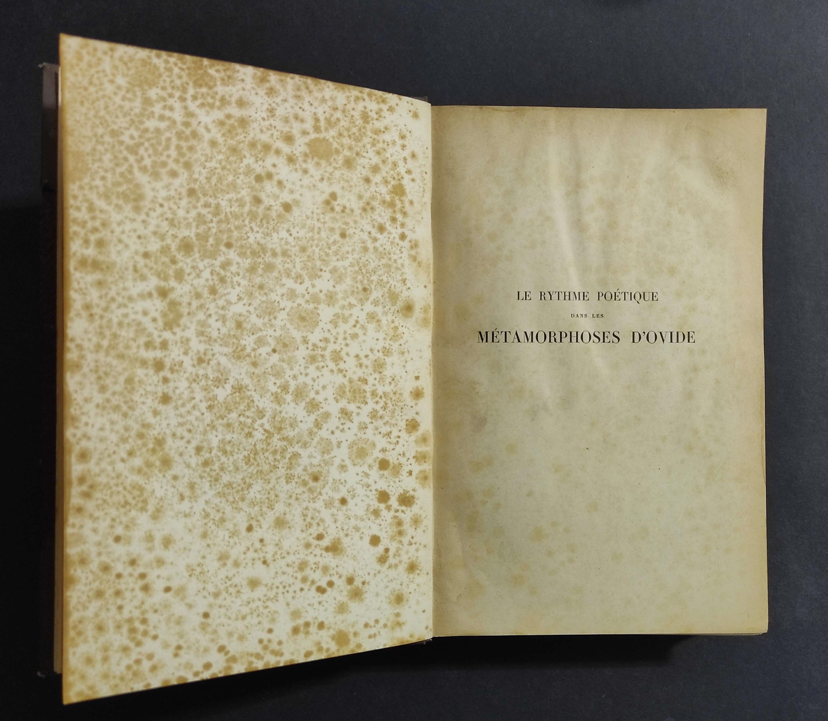 Le Rythme Poetique dans les Metamorphoses d'Ovide