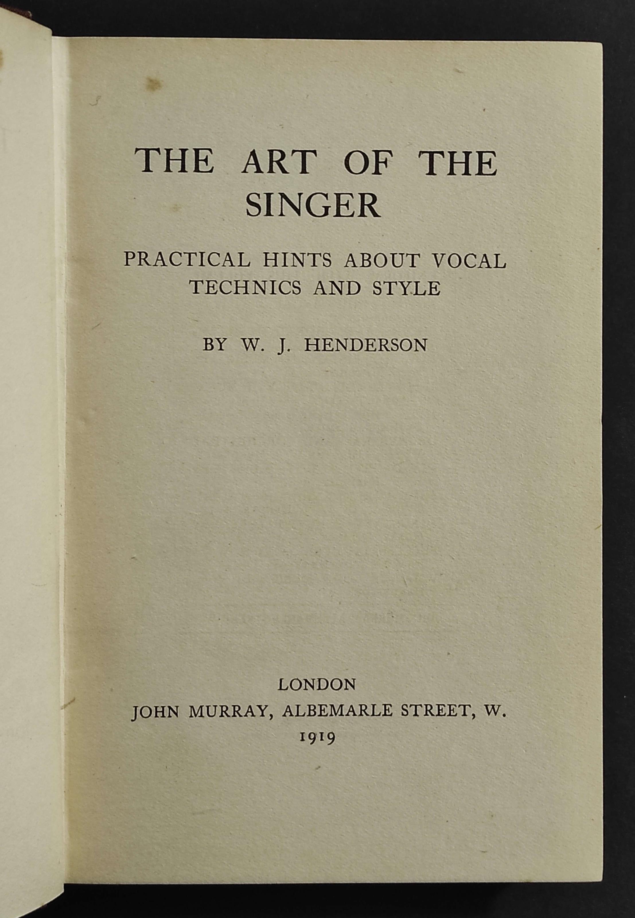 The Art of the Singer