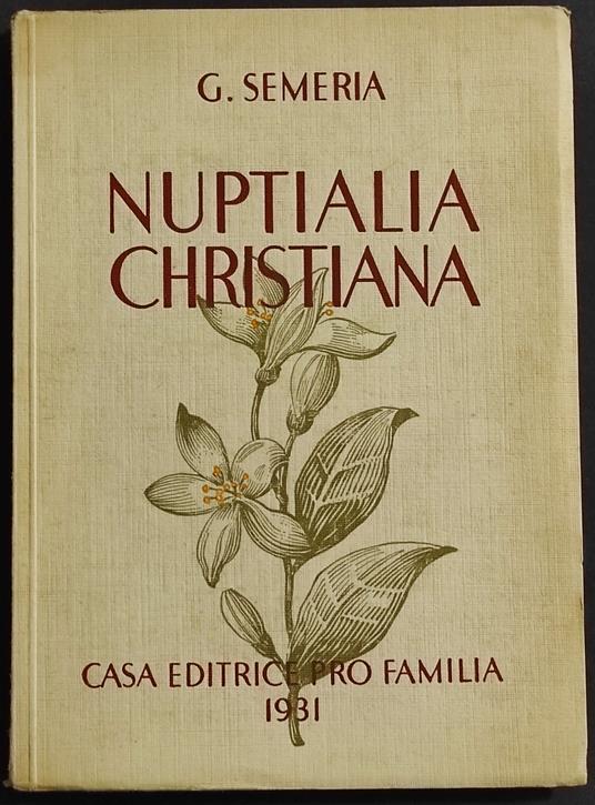 Nuptialia Christiana (Nozze Cristiane) - copertina