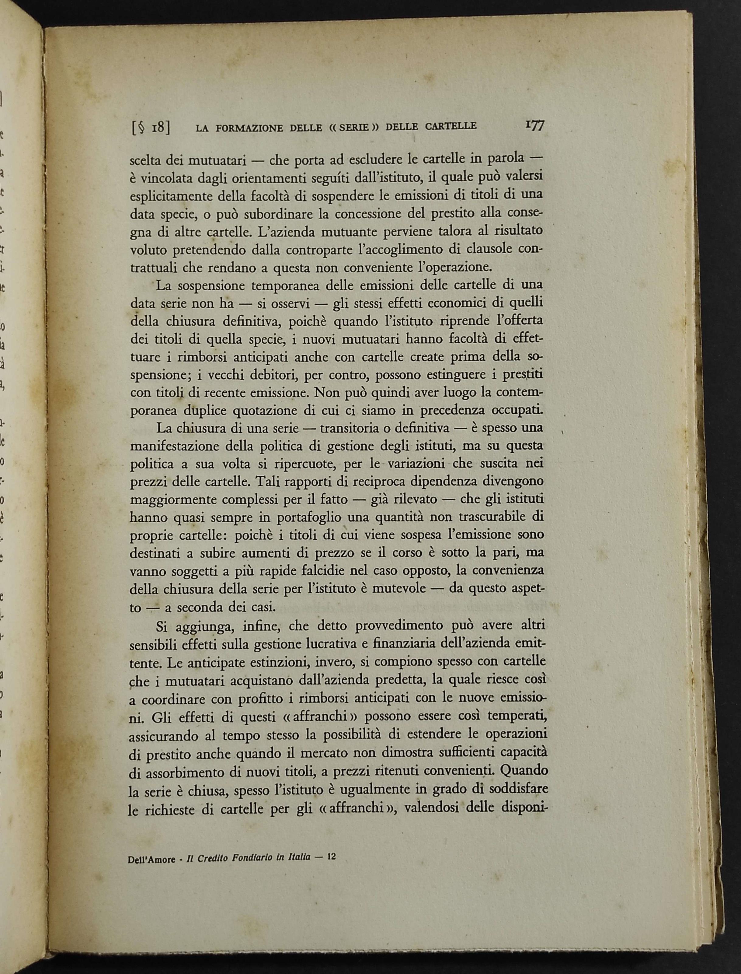 Il Credito Fondiario in Italia