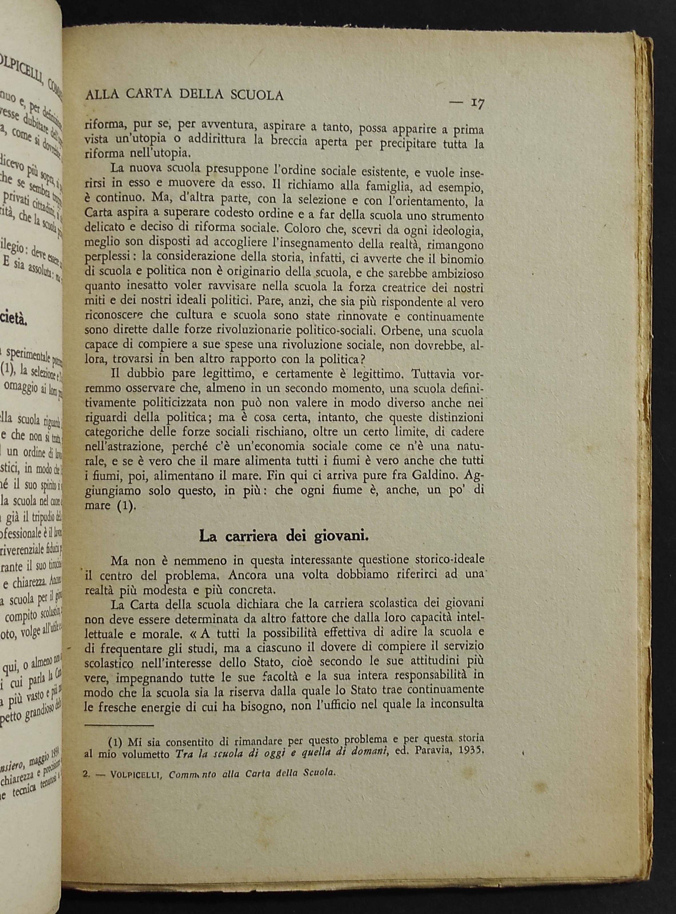 Commento alla Carta della Scuola