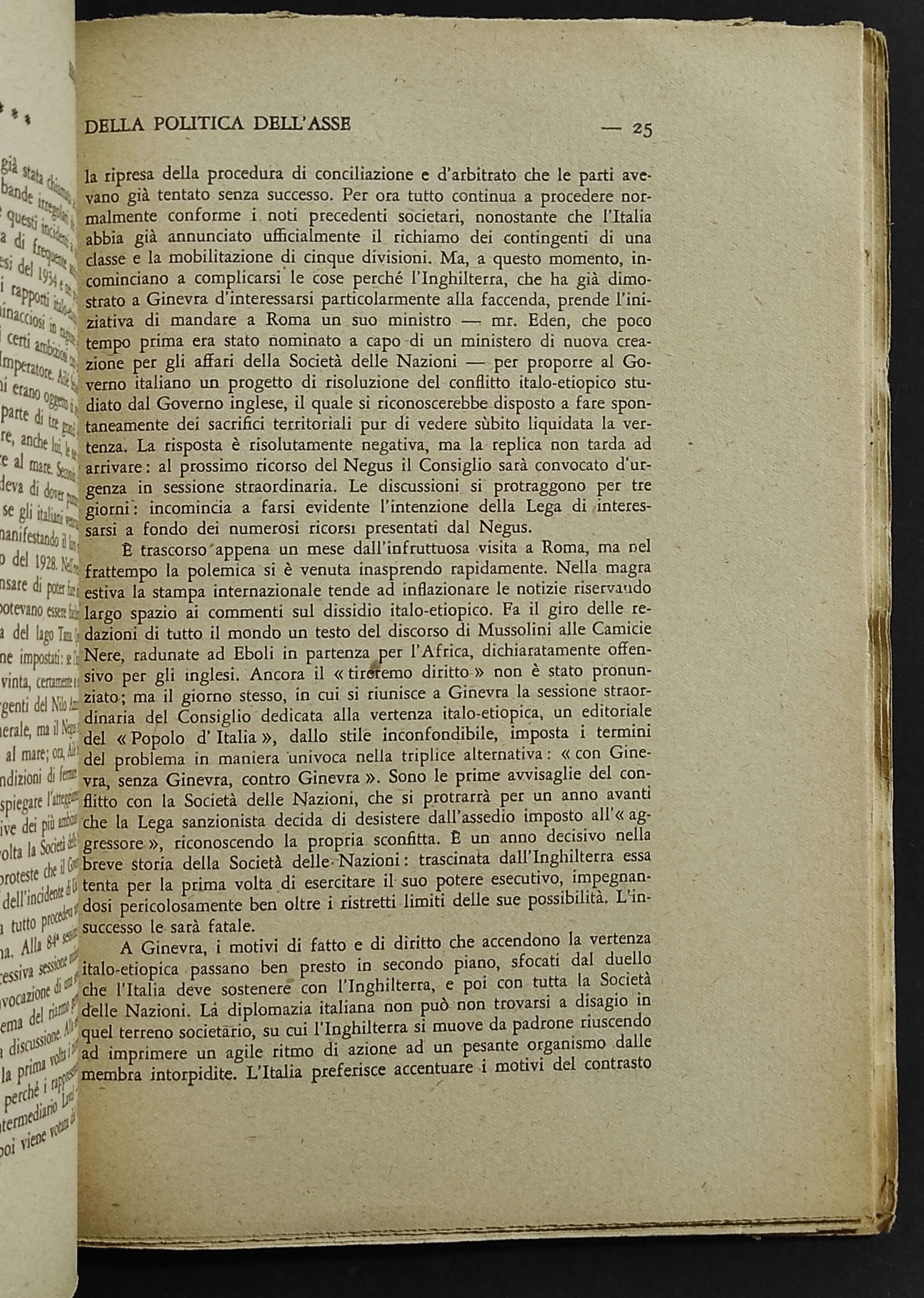 Le Origini della Politica dell'Asse