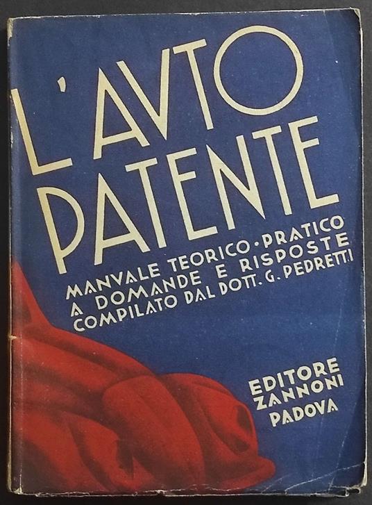 L' Auto Patente - A. Pedretti - copertina