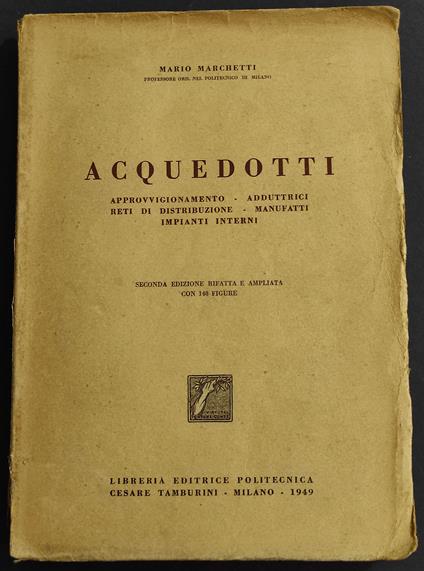 Acquedotti - Mario Marchetti - copertina
