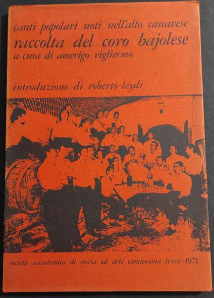 Canti Popolari Noti nell'Alto Canavese - Amerigo Vigliermo - copertina