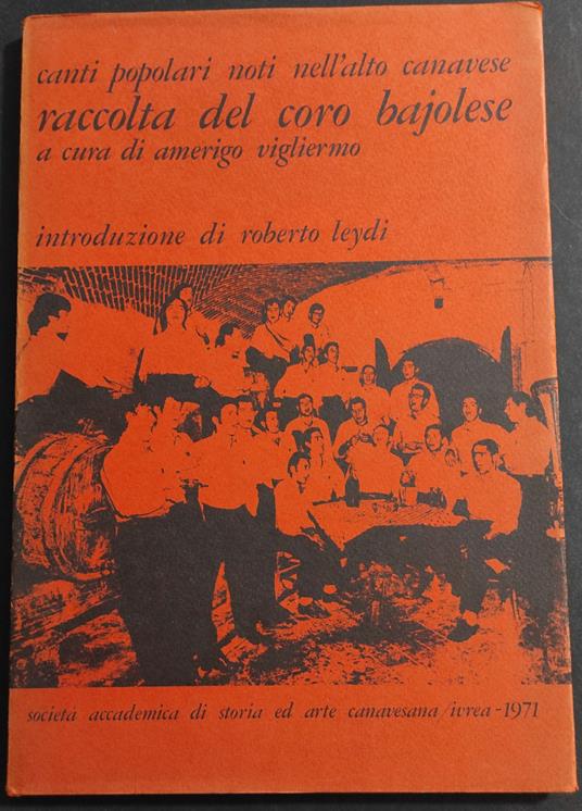 Canti Popolari Noti nell'Alto Canavese - Amerigo Vigliermo - copertina