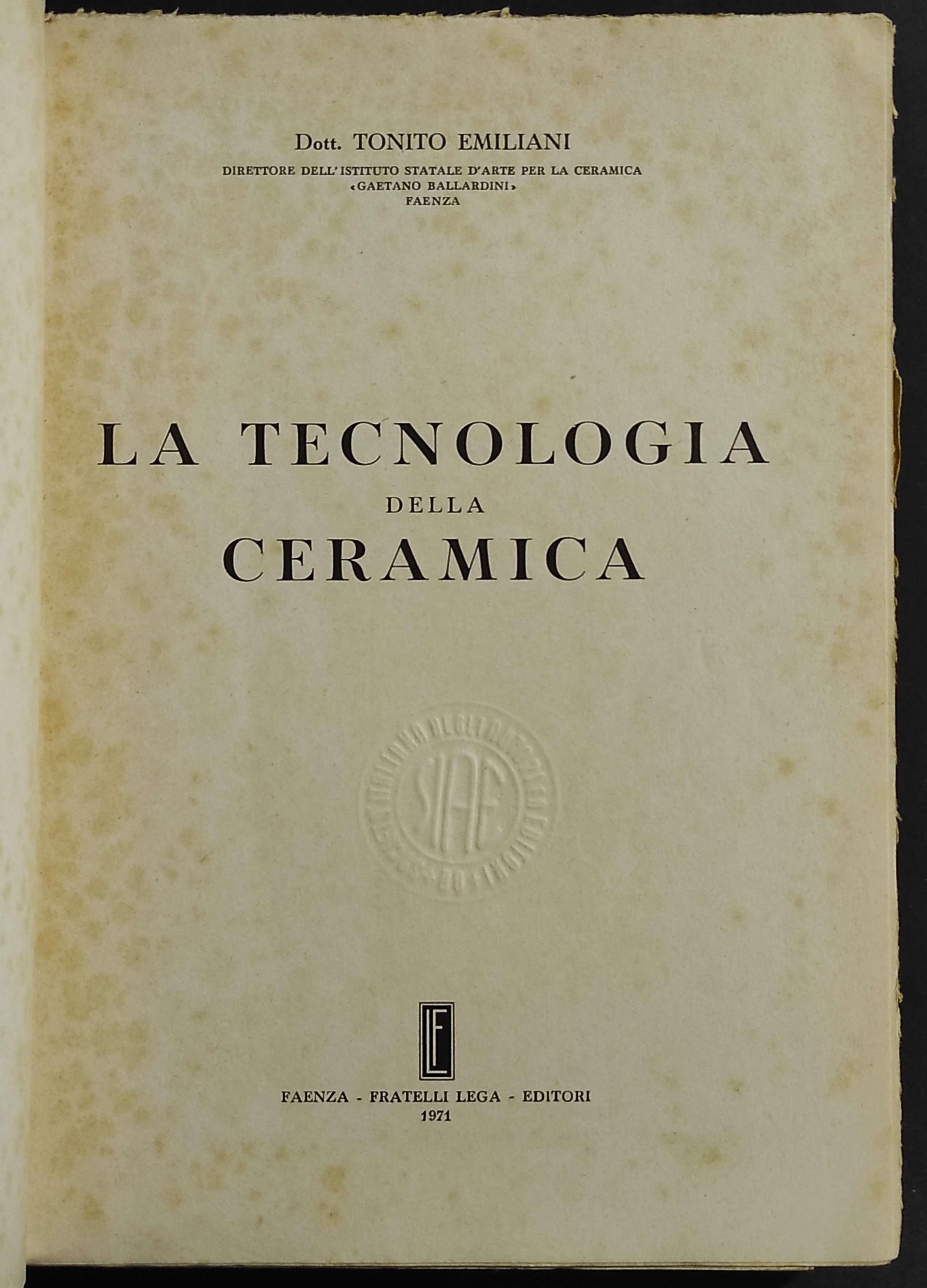 La Tecnologia della Ceramica