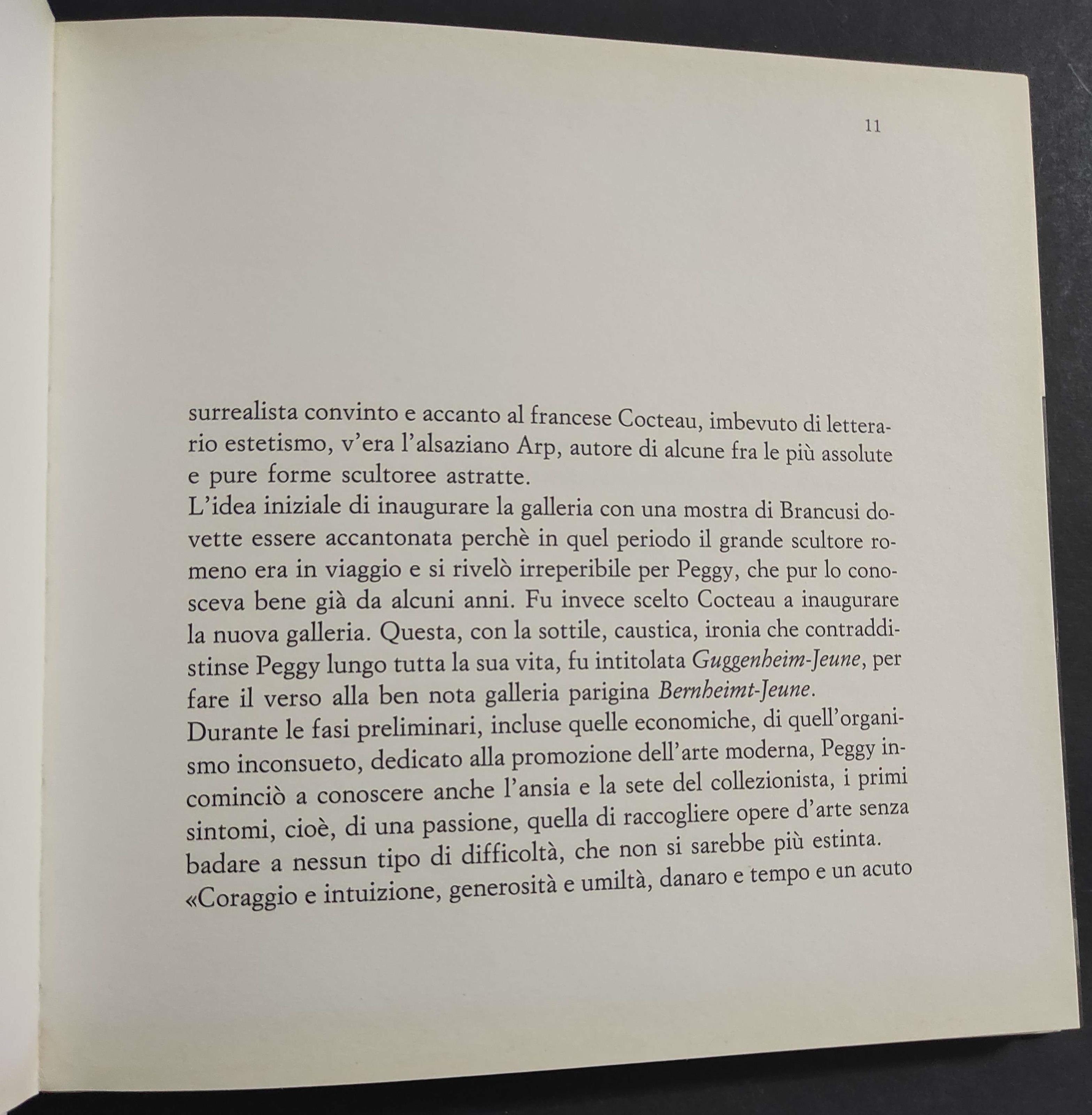 Ricordo di Peggy Guggenheim