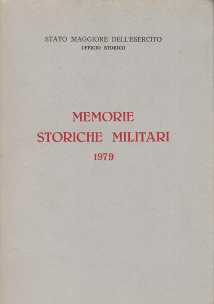 Memorie storiche militari 1979 - copertina