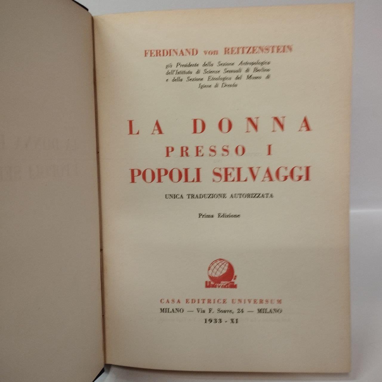 La donna presso i popoli selvaggi