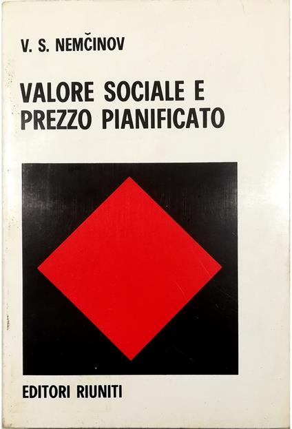 Valore sociale e prezzo pianificato - copertina