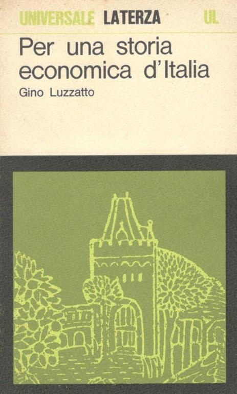 Per una storia economica d'Italia - Gino Luzzatto - copertina