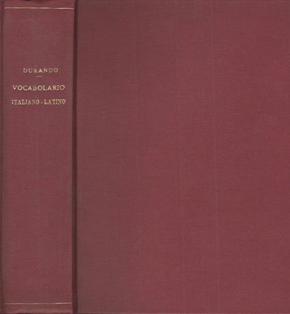 Vocabolario Italiano - Latino - copertina