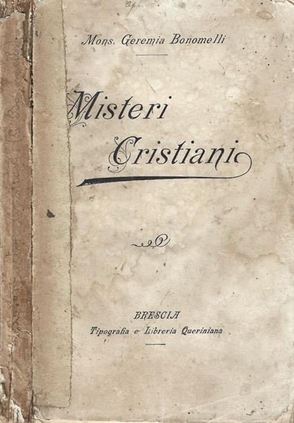 Misteri Cristiani - Geremia Bonomelli - copertina