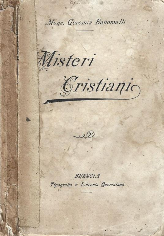 Misteri Cristiani - Geremia Bonomelli - copertina