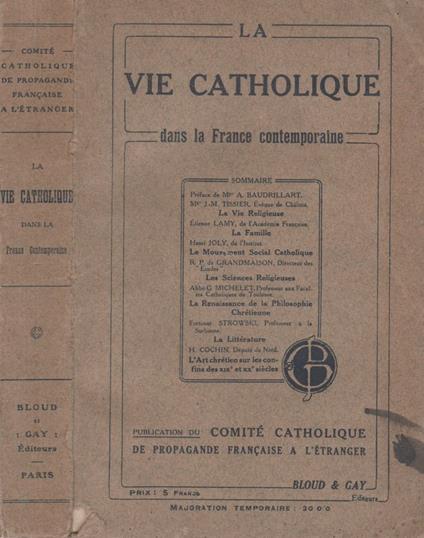 La Vie Catholique - copertina
