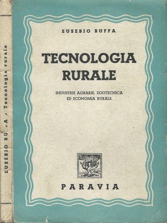 Tecnologia rurale - Eusebio Buffa - copertina