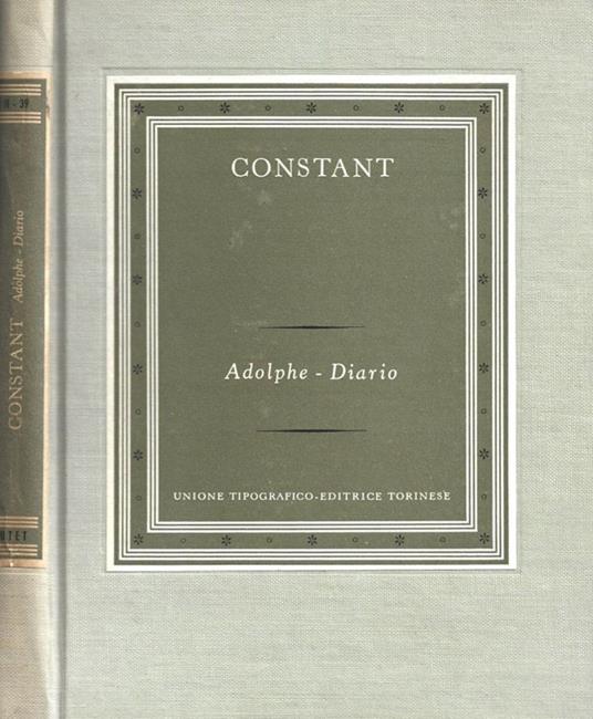 Adolphe - Diario - Benjamin Constant - copertina