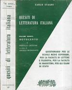 Quesiti di letteratura italiana Vol. V