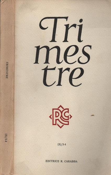 Trimestre - copertina