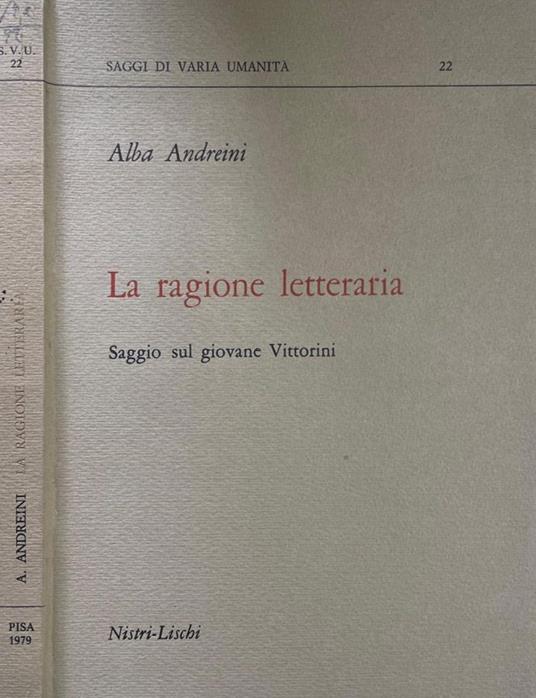 La ragione letteraria - Alba Andreini - copertina