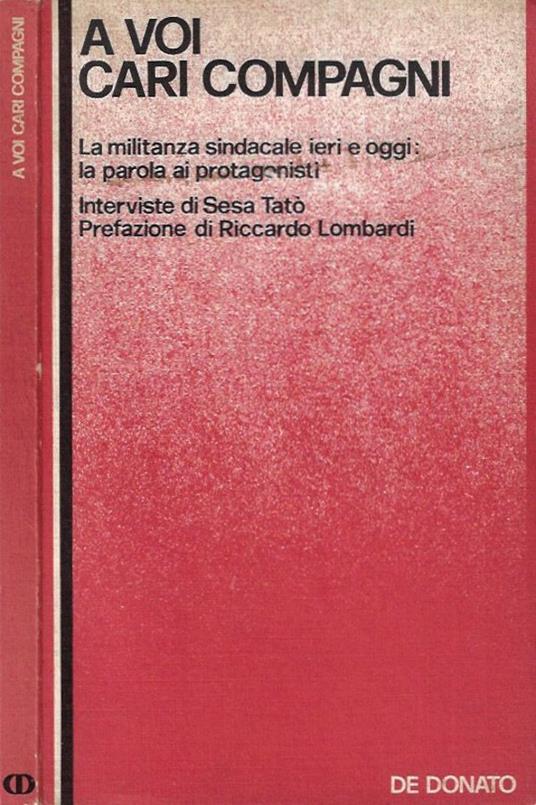 A voi cari compagni - copertina