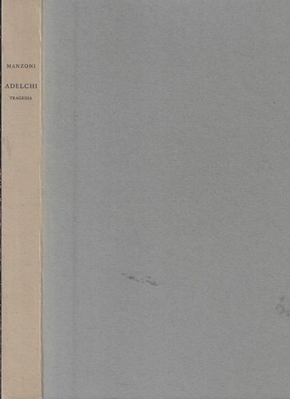 Adelchi - Alessandro Manzoni - copertina