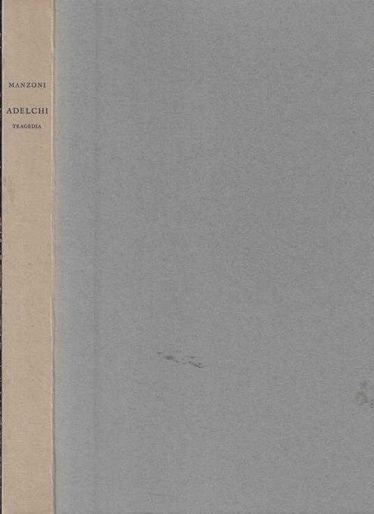 Adelchi - Alessandro Manzoni - copertina