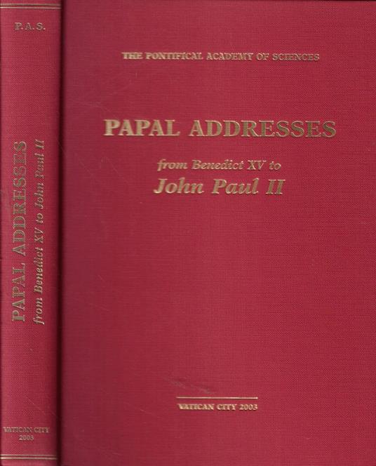 Papal Addresses - copertina
