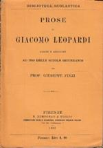 Prose di Giacomo Leopardi scelte ed annotate ad uso delle scuole secondarie dal Prof. Giuseppe Finzi