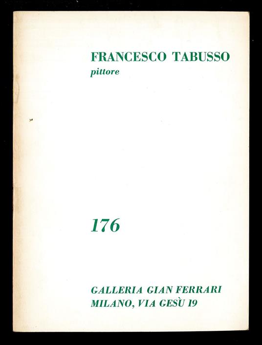 Francesco Tabusso pittore - Pier Angelo Soldini - copertina