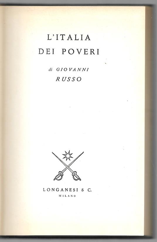 L' Italia dei poveri - Giovanni Russo - copertina