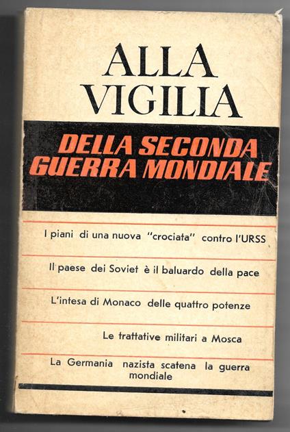 Alla vigilia della Seconda Guerra Mondiale - copertina