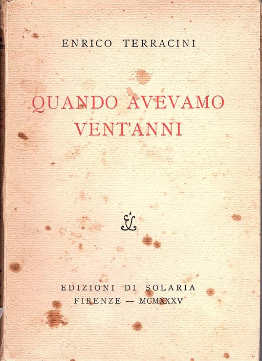 Quando avevamo vent'anni - copertina