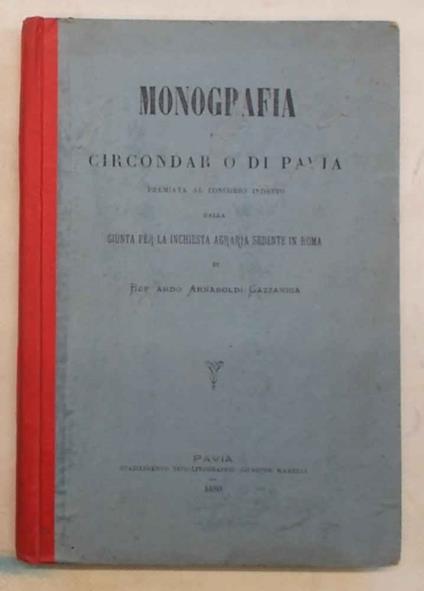 Monografia del Circondario di Pavia - copertina
