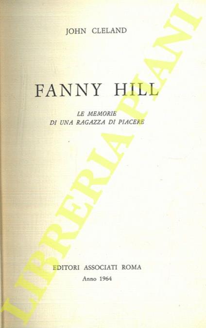Fanny Hill. Le memorie di una ragazza di piacere - John Cleland - copertina