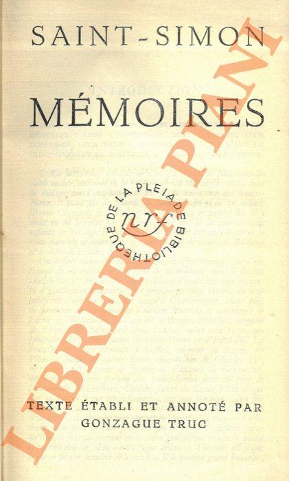 Mémoires. I. Texte établi et annoté par Gonzague Truc - Claude-Henri de Saint-Simon - copertina