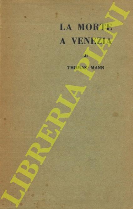 La morte a Venezia - Thomas Mann - copertina