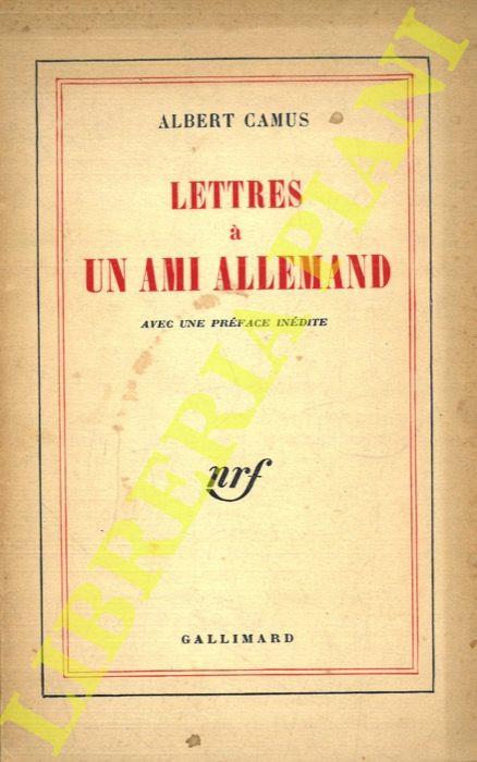 Lettres à un ami allemand - Albert Camus - copertina