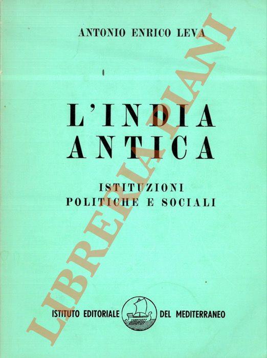 L’India antica. Istituzioni politiche e sociali - copertina