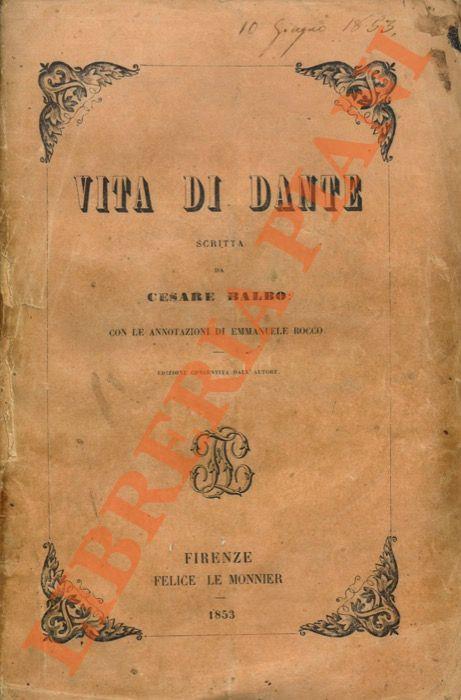 Vita di Dante - Cesare Balbo - copertina